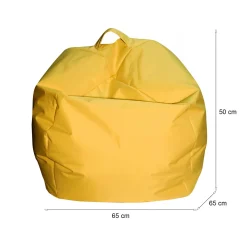 Pouf sacco giallo 65x65x50h cm - Ascia