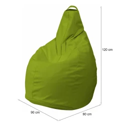 Pouf sacco giallo 90x90x120h cm - Aunter