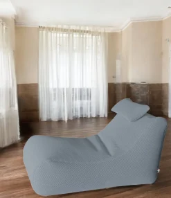 Pouf sacco grigio chiaro 70x120x65h cm - ??hck