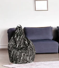 Pouf > Dmora Pouf sacco pop 80x80x120h cm - Marisa Bianco, Nero