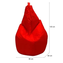 Pouf > Dmora Pouf sacco 80x80x120h cm - Angillina Rosso