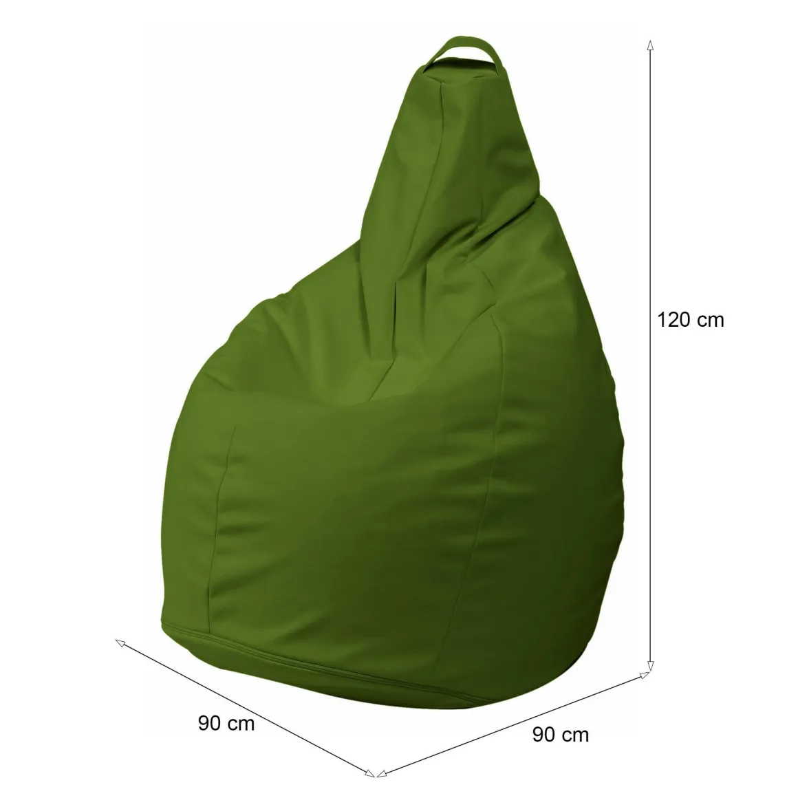 Pouf sacco verde 90x90x120h cm - Aunter
