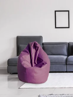 Pouf sacco viola 70x70x110h cm - Azelia