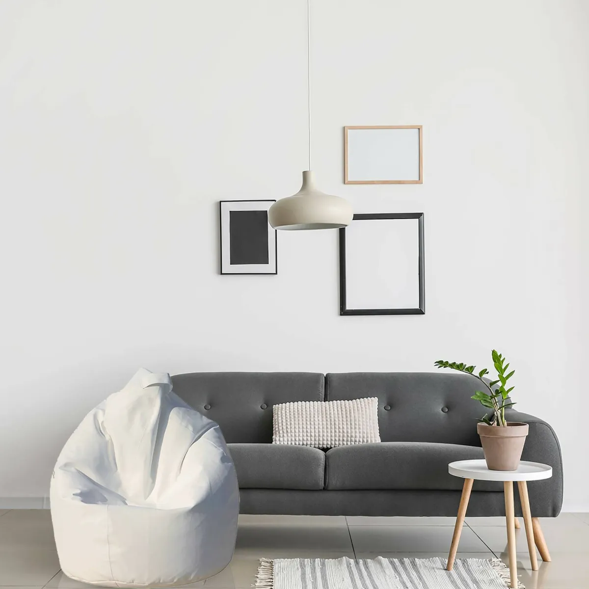 Pouf > Dmora Pouf soggiorno sacco 70x70x110h cm - Alez Bianco