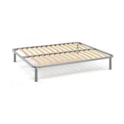 Reti Letto Matrimoniali > Dmora Rete letto matrimoniale Alga, 100% Made in Italy, cm 140x200h 34 Grigio