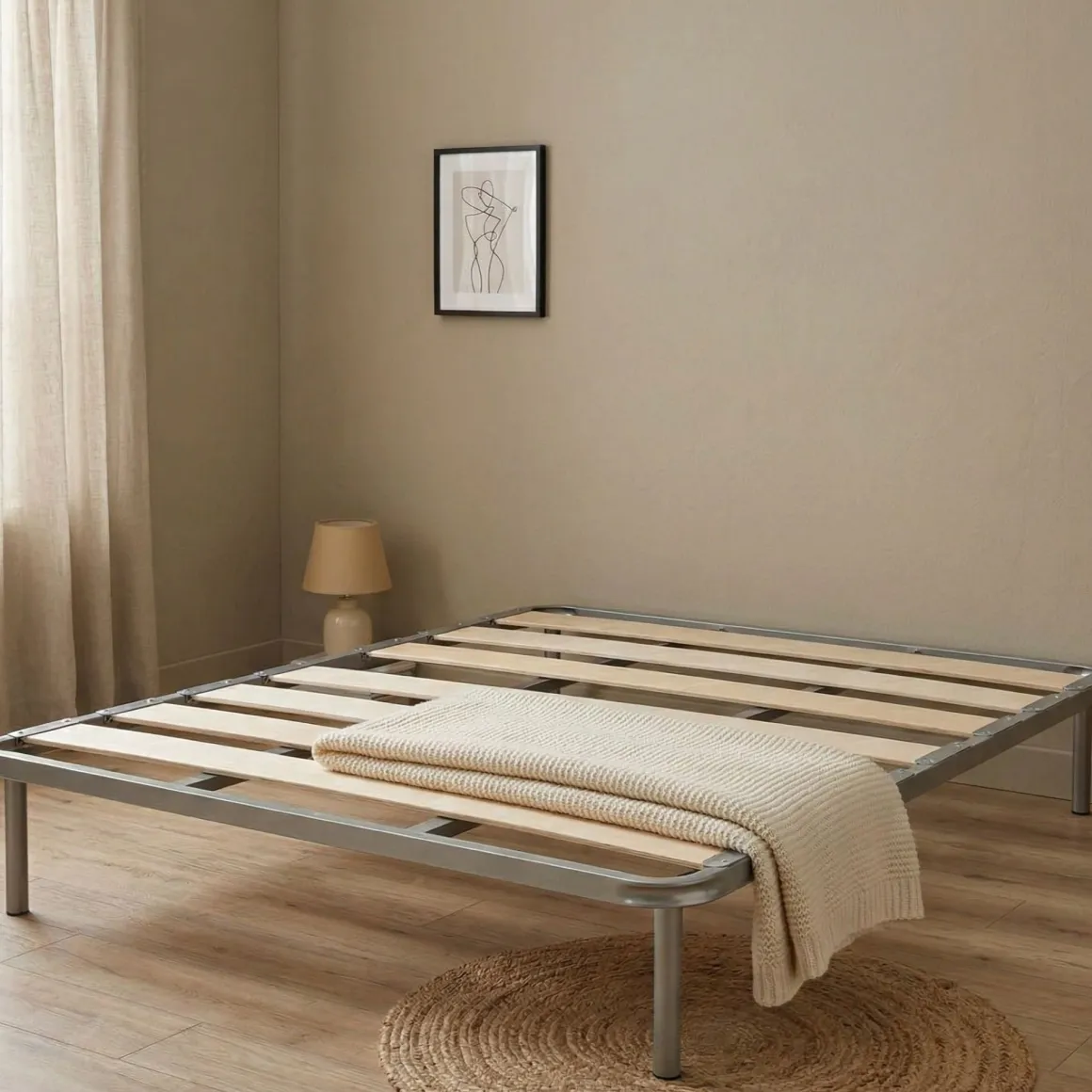 Rete letto matrimoniale Dabatt, 100% Made in Italy, Cm 160x190h31