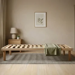 Reti Letto Piazza E Mezza|Camera Da Letto > Dmora Rete letto piazza e mezza Albero, 100% Made in Italy, Cm 120x190h31 Marrone