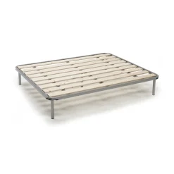 Reti Letto Piazza E Mezza|Camera Da Letto > Dmora Rete letto piazza e mezza Dabaun, 100% Made in Italy, Cm 120x190h31 Grigio