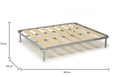 Rete letto piazza e mezza Dgregor, 100% Made in Italy, Cm 120x190h 31
