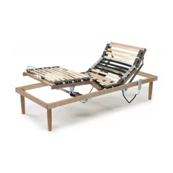 Reti Letto Singole|Camera Da Letto > Dmora Rete letto singolo Arby, Rete ortopedica reclinabile motorizzata, Cm 80x190h 34 Marrone