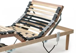 Reti Letto Singole|Camera Da Letto > Dmora Rete letto singolo Arby, Rete ortopedica reclinabile motorizzata, Cm 80x190h 34 Marrone