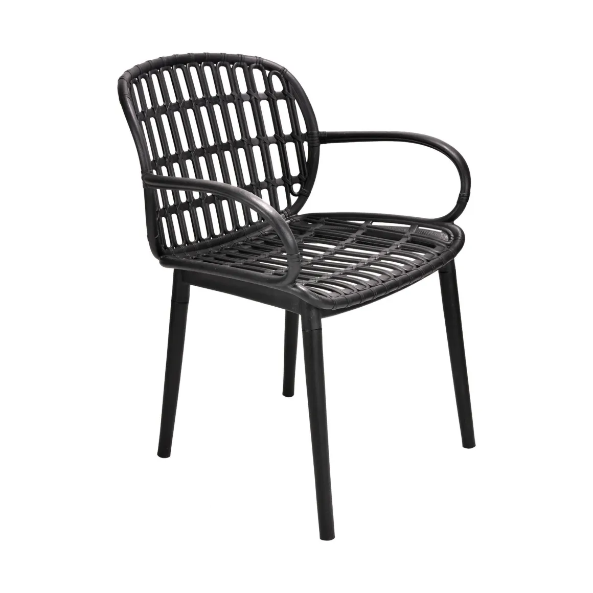 Salotto da balcone design 2 poltrone e tavolino antracite - Kupang
