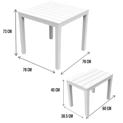 Set Da Esterno|Outdoor > Dmora Salotto da esterno panchine - Alambico Bianco
