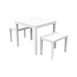 Set Da Esterno|Outdoor > Dmora Salotto da esterno panchine - Alambico Bianco