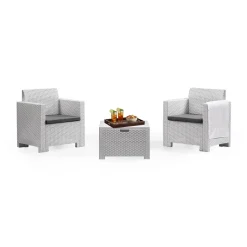 Set Da Esterno|Outdoor > Dmora Salotto da esterno poltrone - Apis Bianco