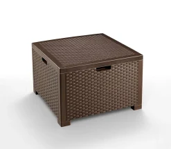 Salotto da esterno poltrone effetto rattan marrone - Apis