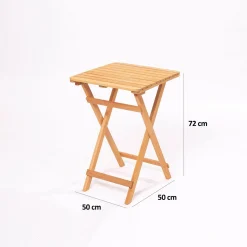 Set Da Esterno|Salotti Da Giardino > Dmora Salotto da esterno 2 sedie pieghevoli e tavolino alto crema - Isso Bianco Crema