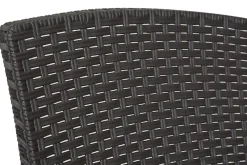 Salotto da terrazza poltrone e divano effetto rattan antracite - Eustachia