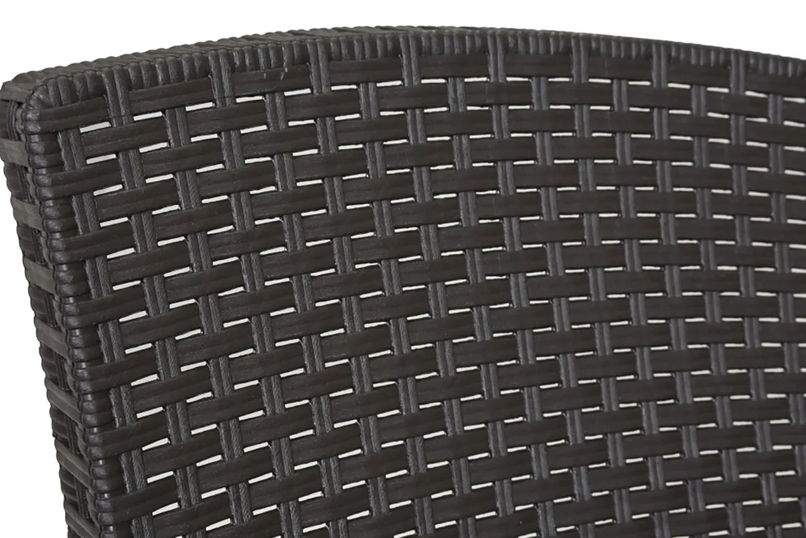 Salotto da terrazza poltrone e divano effetto rattan antracite - Eustachia