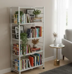 Scaffali|Armadi Da Esterno > Dmora Scaffali 5 Ripiani Peso Supportato 40 kg, - Minori Bianco