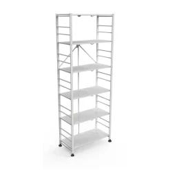 Scaffali Bianco 6 Ripiani Peso Supportato 40 kg, - Ficulle