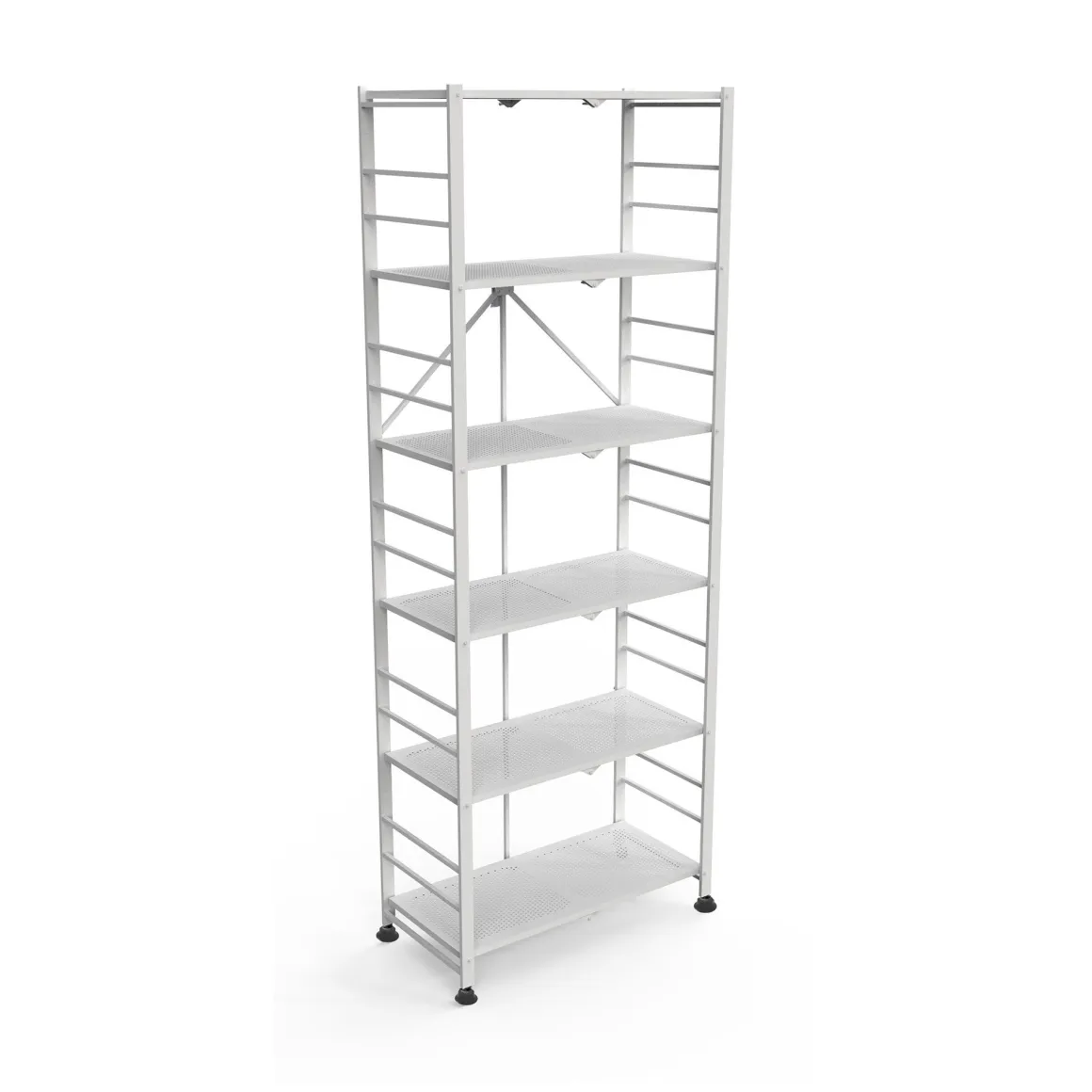 Scaffali Bianco 6 Ripiani Peso Supportato 40 kg, - Ficulle