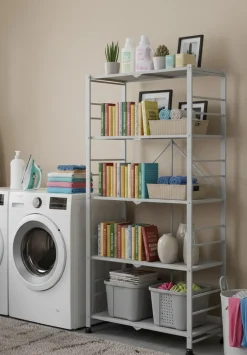 Scaffali|Armadi Da Esterno > Dmora Scaffali 5 Ripiani Peso Supportato 40 kg, - Minori Grigio