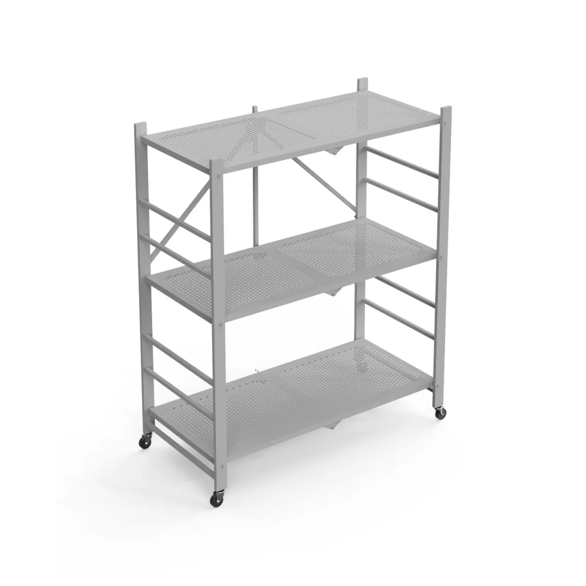 Scaffali|Armadi Da Esterno > Dmora Scaffali Ruote 3 Ripiani, Peso Supportato 40 kg - Cossato Grigio