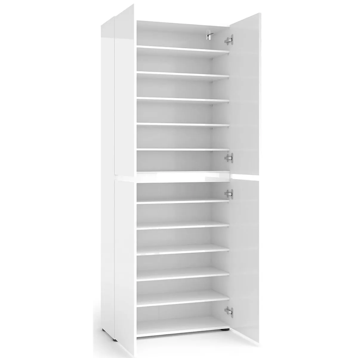 Scarpiere > Dmora Scarpiera alta 4 ante bianca lucida 80x200h cm - Antaleone Bianco Lucido