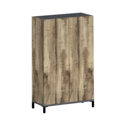 Scarpiera 2 ante acero e ardesia 90x147h cm - Uvarovite