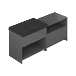 Scarpiere > Dmora Scarpiera 2 ante antracite 120x51h cm - Nuri Nero Antracite