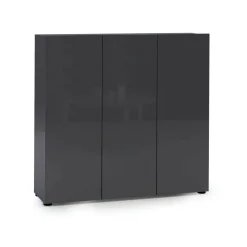 Scarpiere > Dmora Scarpiera 3 ante antracite 120x115h cm - Stamira Nero Antracite