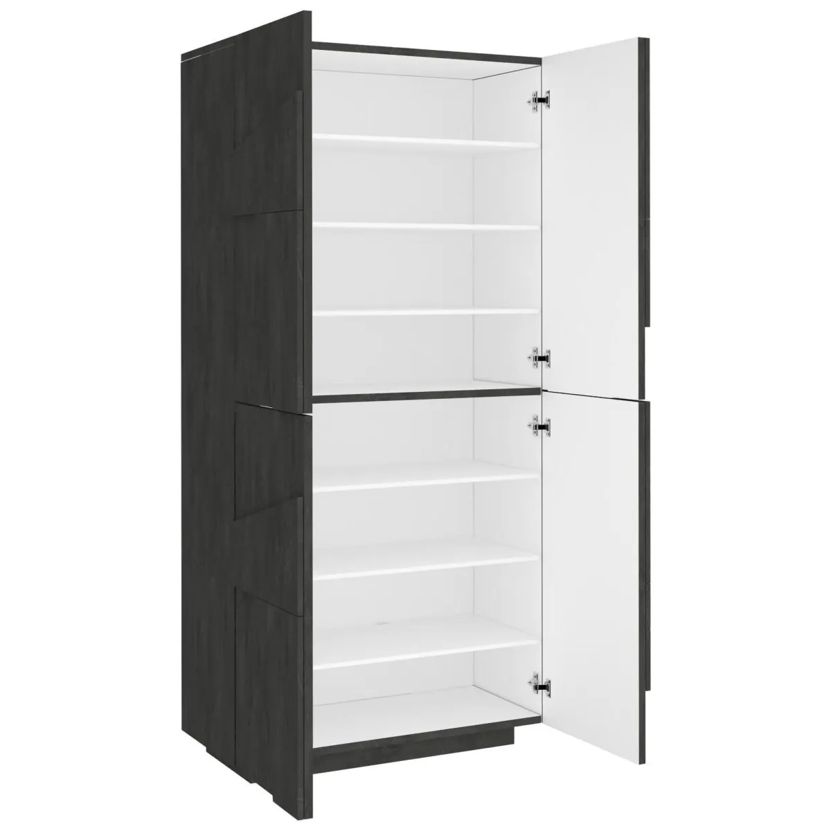 Bagno|Scarpiere > Dmora Scarpiera 4 ante ardesia 81x167h cm - Archibal Grigio Ardesia