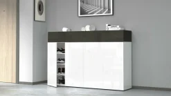 Bagno|Ingresso > Dmora Scarpiera 6 ante ardesia 154x100h cm - Are Grigio Ardesia