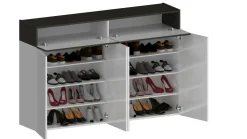Bagno|Ingresso > Dmora Scarpiera 6 ante ardesia 154x100h cm - Are Grigio Ardesia