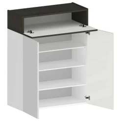 Bagno|Scarpiere > Dmora Scarpiera 3 ante ardesia 76x100h cm - Nala Grigio Ardesia