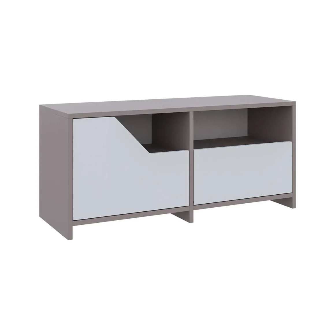 Scarpiera 2 ante beige e bianca 105x47h cm - Berto