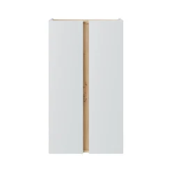 Scarpiera 2 ante bianca e legno 56x102h cm ripiani regolabili - Gotto