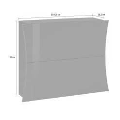 Scarpiere > Dmora Scarpiera 2 ante bianca lucida 160x85h cm - Anedda Bianco Lucido