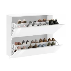 Scarpiere > Dmora Scarpiera 2 ante bianca lucida 160x85h cm - Anedda Bianco Lucido