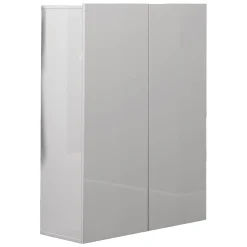Bagno|Scarpiere > Dmora Scarpiera 2 ante bianca lucida 80x86h cm - Apetta Bianco Lucido