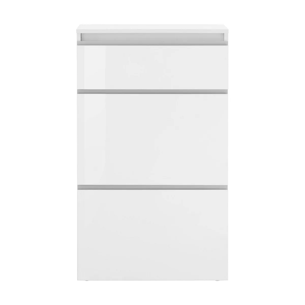 Bagno|Scarpiere > Dmora Scarpiera 3 ante bianca lucida 60x108h cm - Alejandra Bianco Lucido