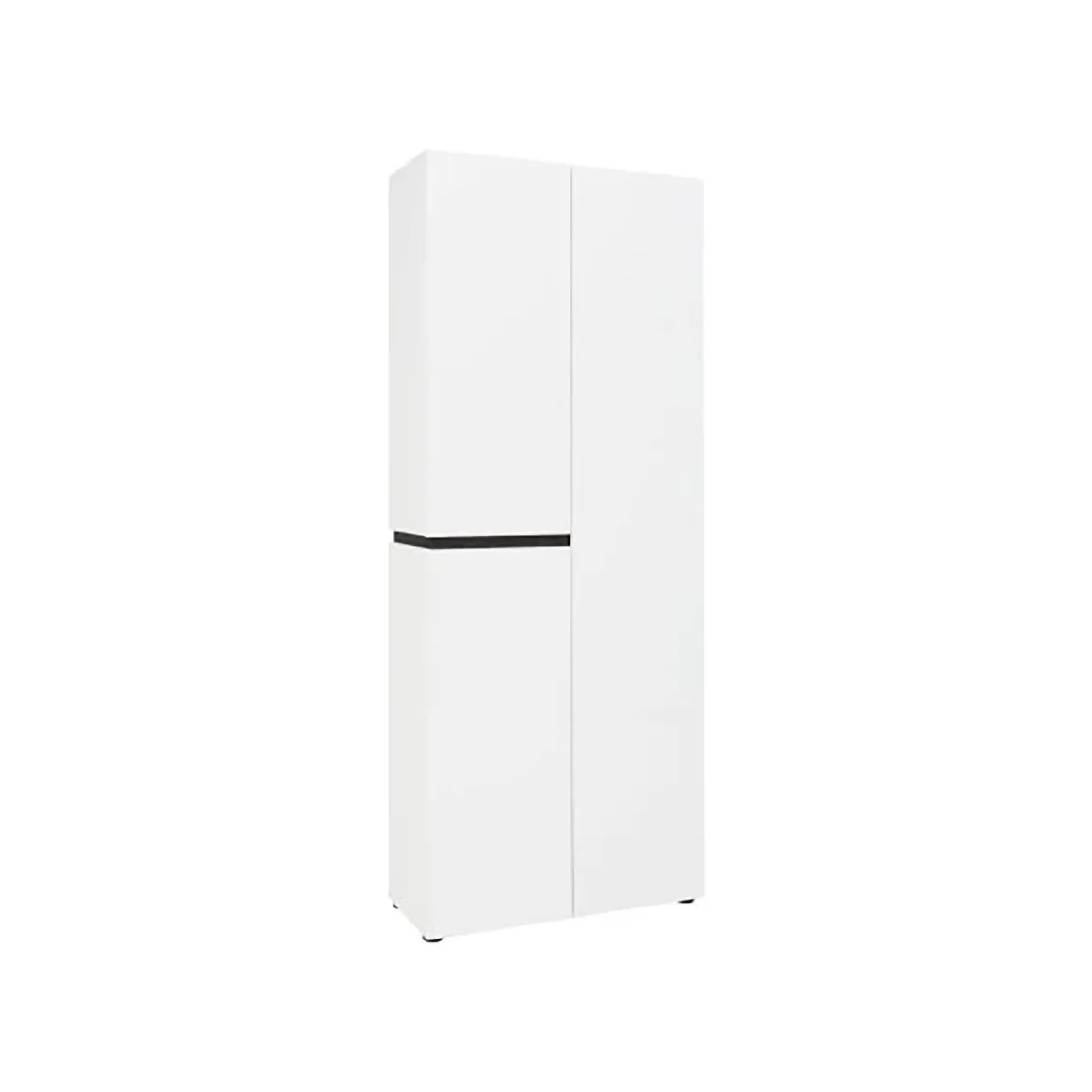 Bagno|Scarpiere > Dmora Scarpiera 3 ante bianca lucida e ardesia 120x86h cm - Aristotle Grigio Ardesia, Bianco Lucido