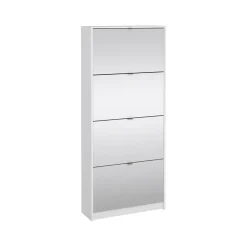 Bagno|Scarpiere > Dmora Scarpiera 4 ante bianca lucida 71x162h cm - Adaz Bianco Lucido