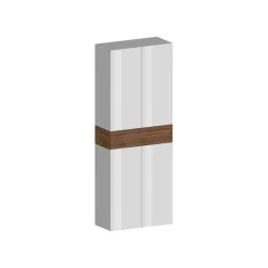Scarpiera 5 ante bianca lucida e rovere 76x200h cm - Asklol