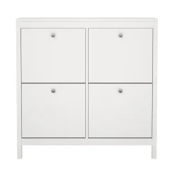 Scarpiere > Dmora Scarpiera 4 ante bianca 102x102h cm - Actinidia Bianco