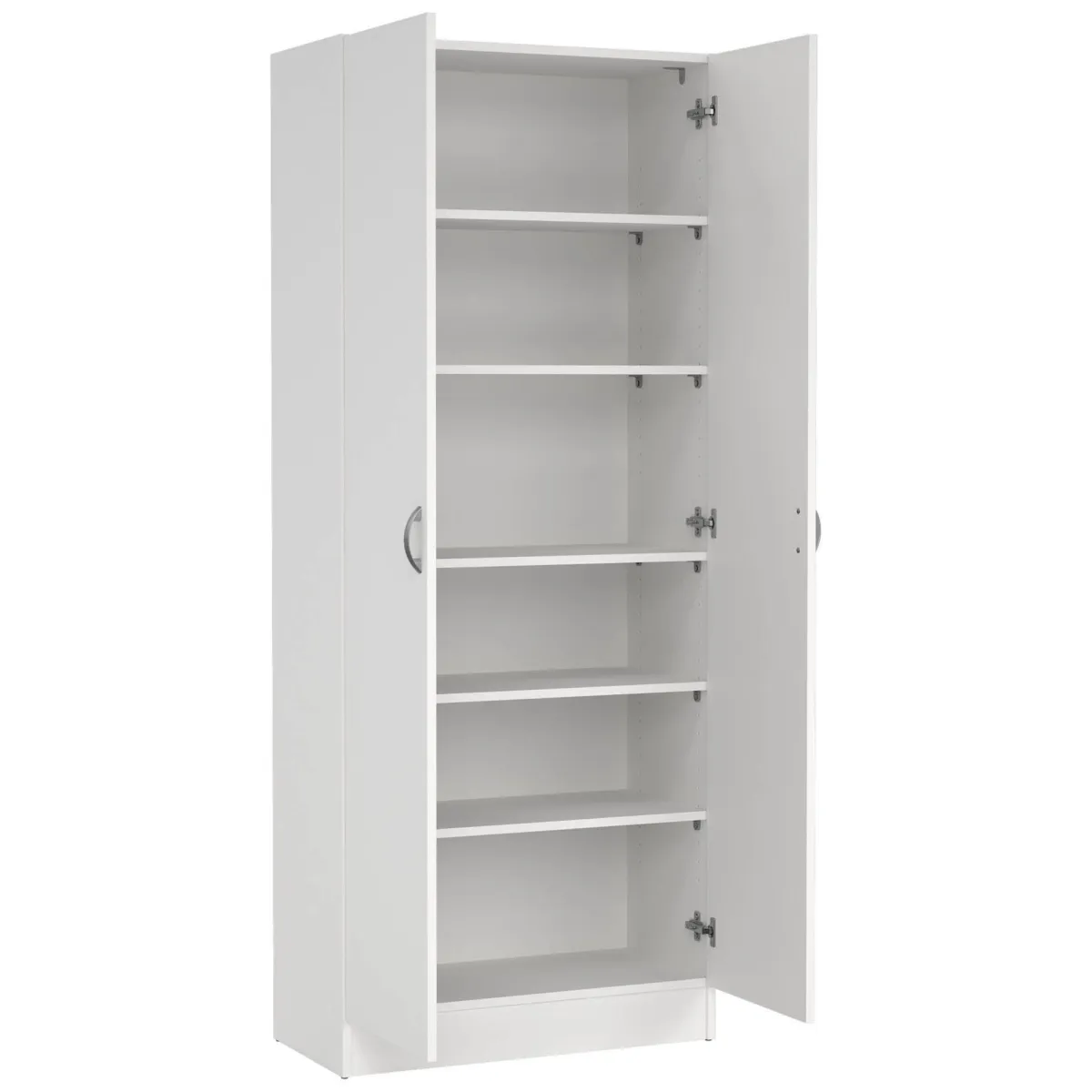 Scarpiere|Lavanderia > Dmora Scarpiera 2 ante bianca 69x170h cm con ripiani regolabili - Erinni Bianco