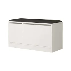 Bagno|Scarpiere > Dmora Scarpiera 3 ante bianca 89x45h cm - Corniola Bianco