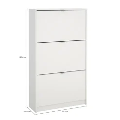 Scarpiera 3 ante bianca 70x123h cm - Irina