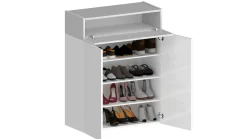 Bagno|Scarpiere > Dmora Scarpiera 3 ante bianca 76x100h cm - Nala Bianco